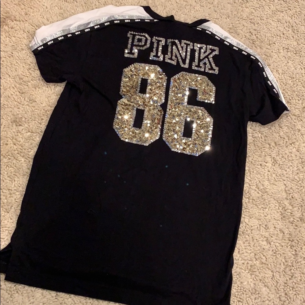 VS PINK Bling Campus Tee